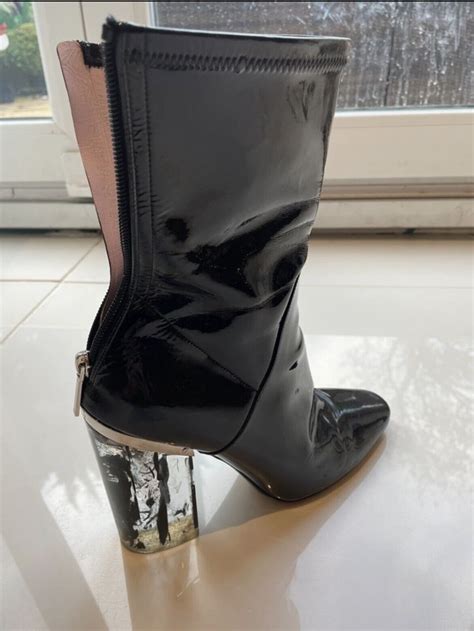 dior lucite heel boot